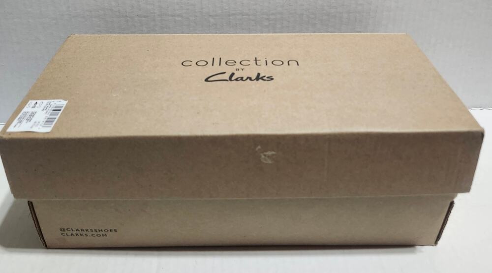 Clarks Sara Poppy Womens 7.5 M Taupe Snake Leather Loafers 26156763 Box